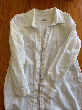 Four Three Seven White Linen Button-Up Shirt for Men